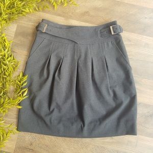 BCBG MaxAzria • Gray Heather Pleated Skirt